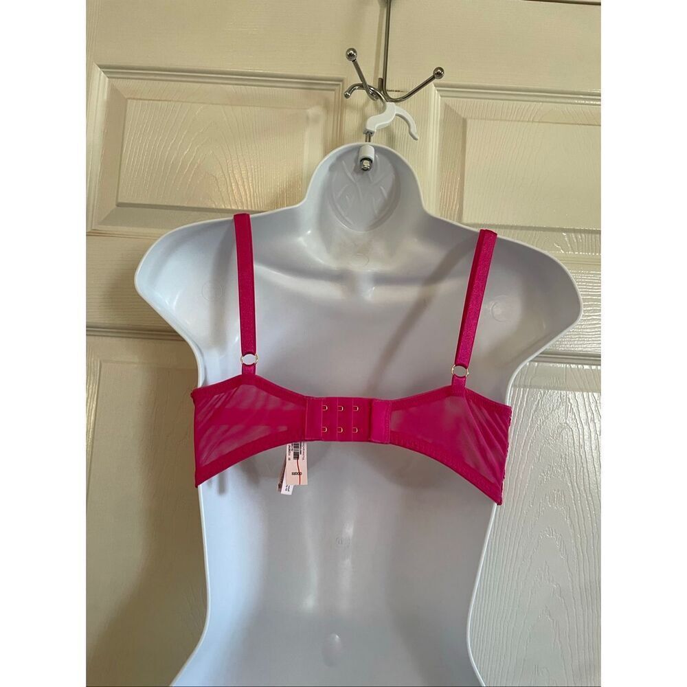Victorias Secret 32DDD Dream Angles Lined Bra Bralette Hot Pink NWT - Picture 4 of 6